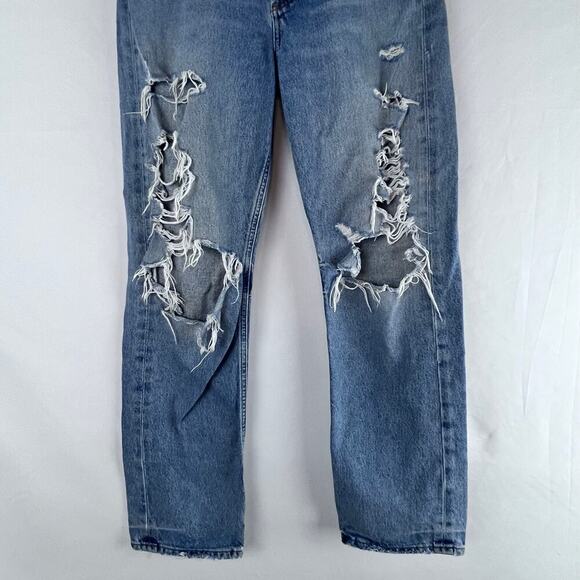 AGOLDE 90s Jeans in Fall Out Distressed High Rise Loose Fit A069E-1141 Size 24 - Picture 6 of 9